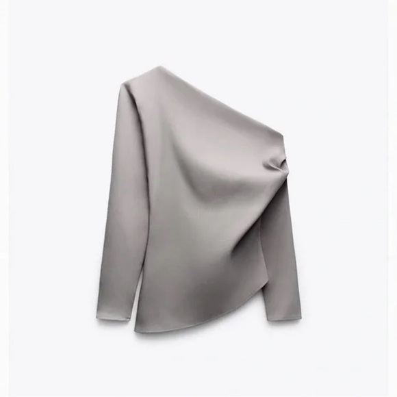 ASYMMETRIC RUCHED TOP - Picture 3 of 5